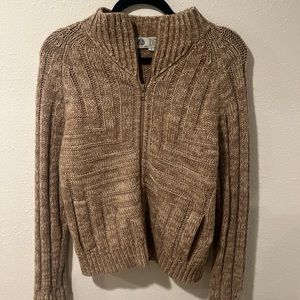 100% lambswool zip up sweater